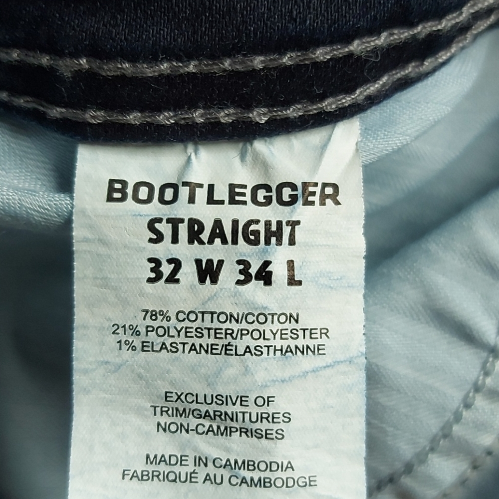 Bootlegger straight blue jeans 32W 34L - Picture 4 of 9
